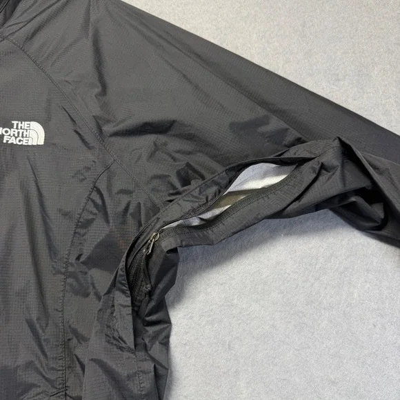 The North Face DryVent Rain Jacket Womens Black Hooded Waterproof Pit Zips Shell - Picture 4 of 12
